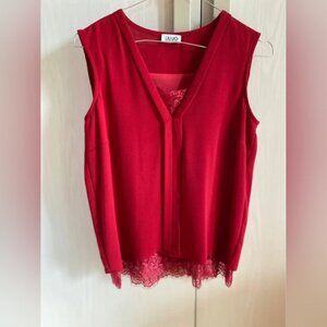 Liu Jo Scarlet Sleeveless Blouse with Lace Detail